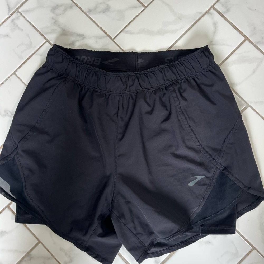 Brooks Charcoal Performance Shorts
